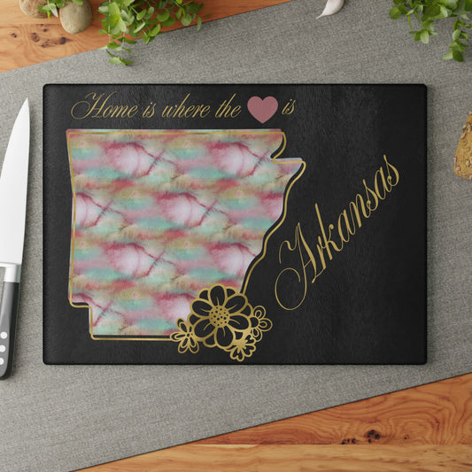 🪷 Arkansas State Floral Cutting Board – Southern Charm Meets Artistic Flair