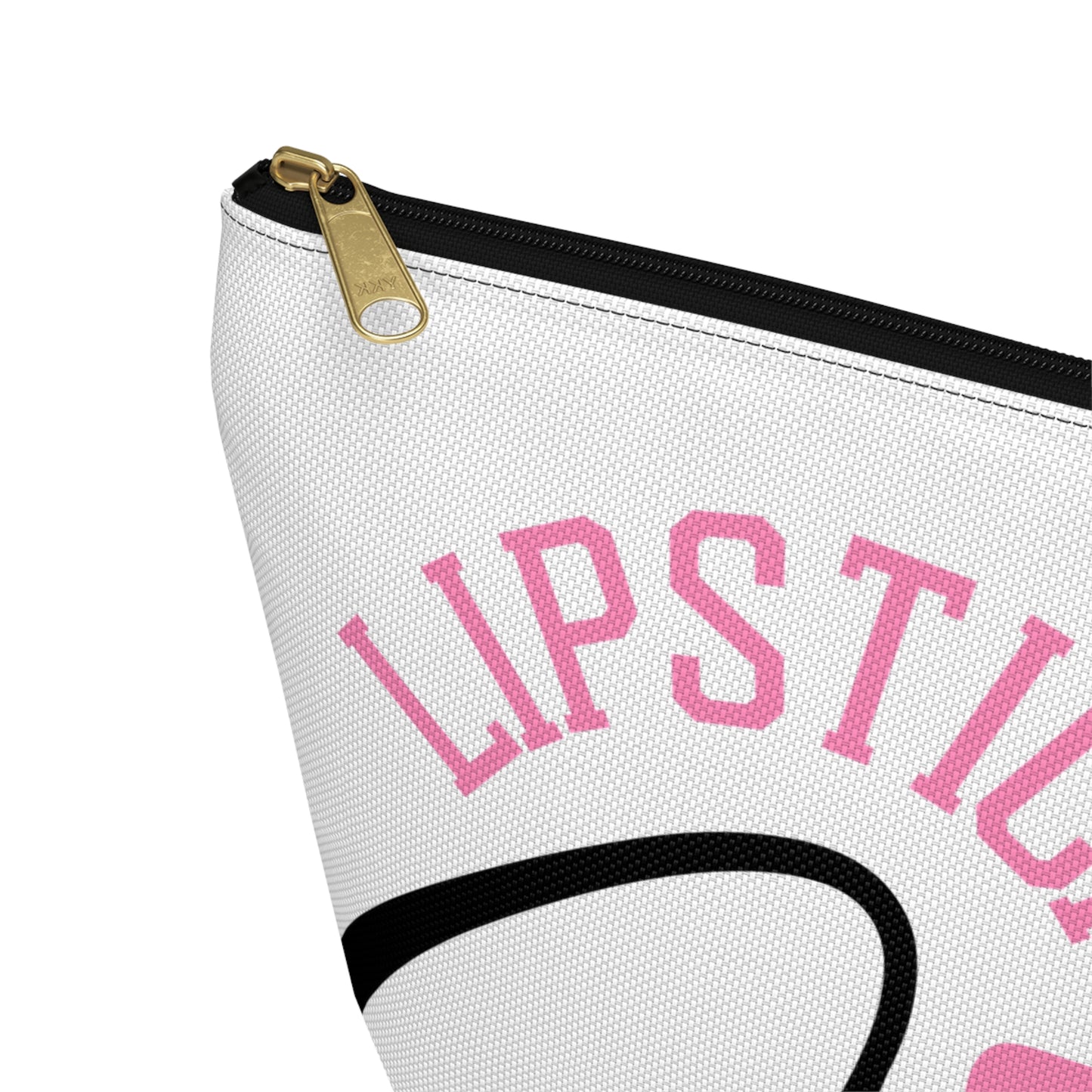 Accessory Pouch – "Lipstick Junkie" Pink Makeup Bag