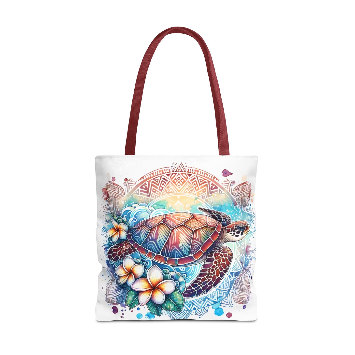 🐢 Vibrant Tribal Sea Turtle Tote Bag – Ocean Beauty Meets Island Vibes 🌊👜