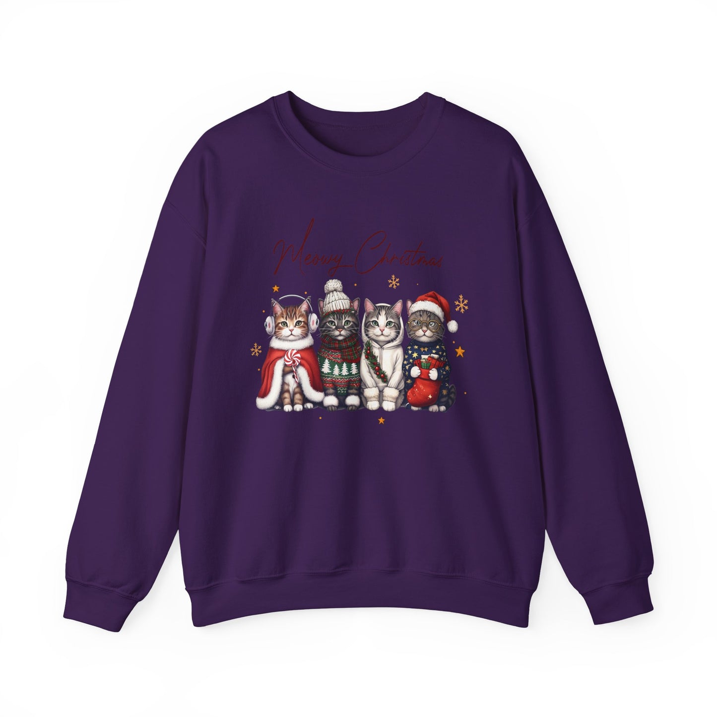 🐾✨ Meowy Christmas Sweatshirt – Festive Cats & Cozy Holiday Cheer 🎄🐱