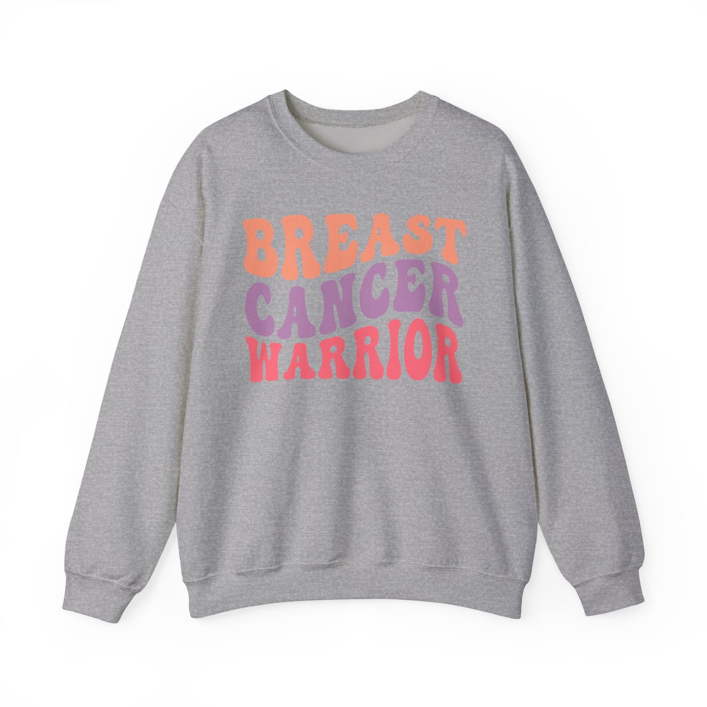 🌸✊ Breast Cancer Warrior Sweatshirt – Retro Awareness & Survivor Strength Crewneck