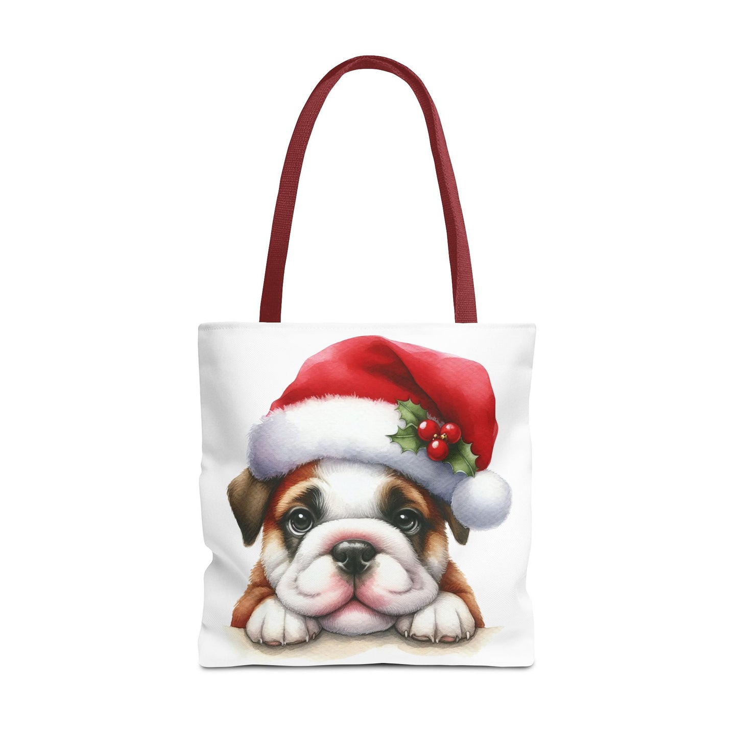 🐾 Bulldog Christmas Tote Bag – Santa Paws Cuteness You Can Carry 🎄