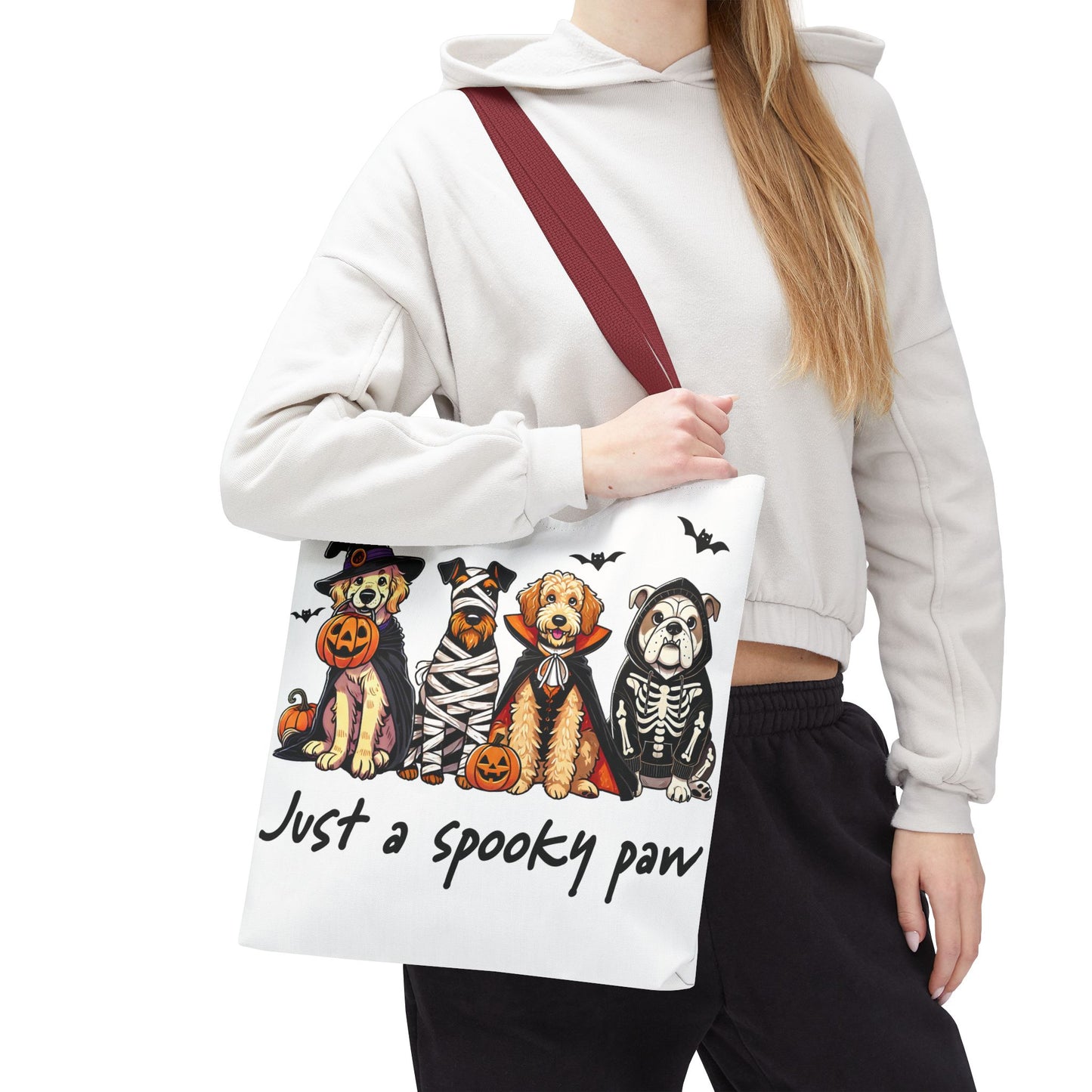 🐾 Spooky Paws Halloween Tote Bag – Doggone Cute Halloween Style 🎃