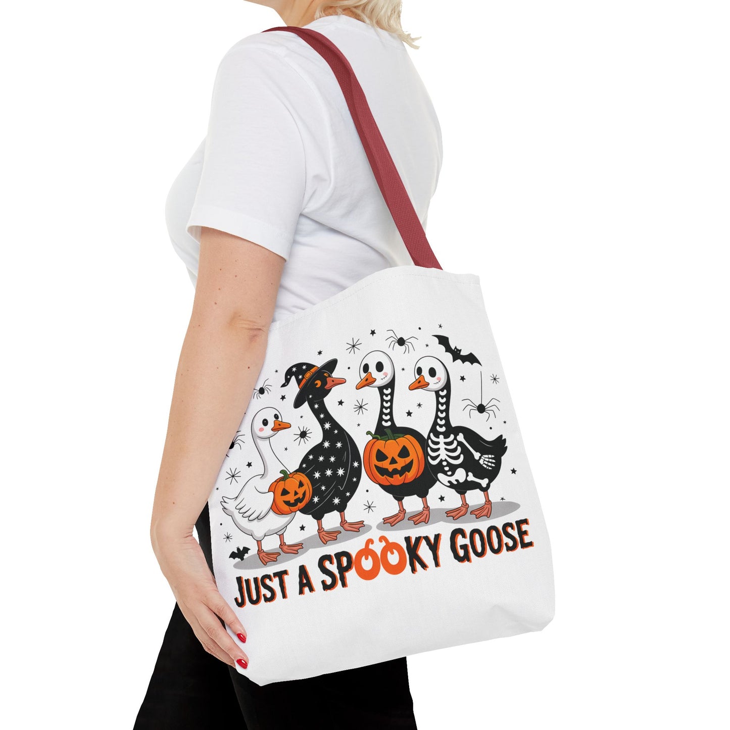 🦢 Just a Spooky Goose Tote Bag – Honkin’ Into Halloween 🎃👻