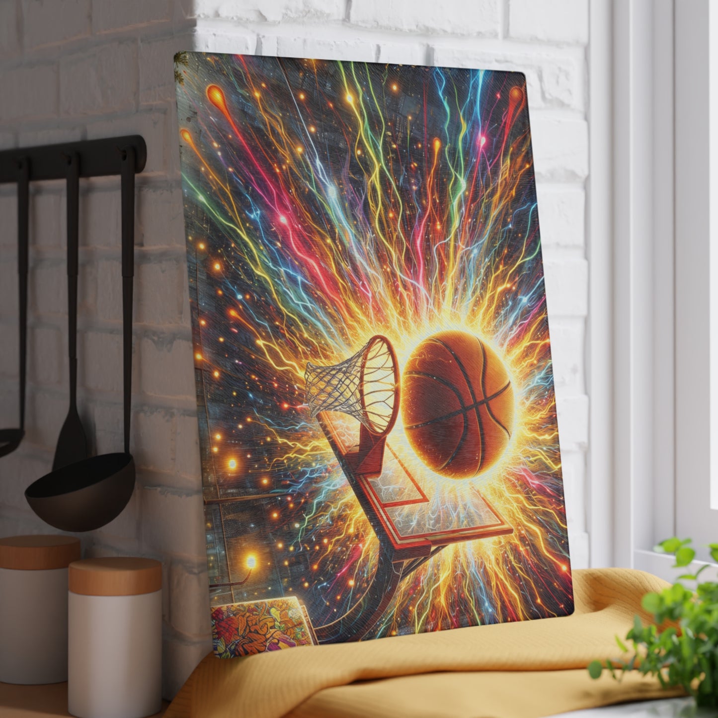 Basketball Explosion Cutting Board – Slam Dunk Style for Your Kitchen