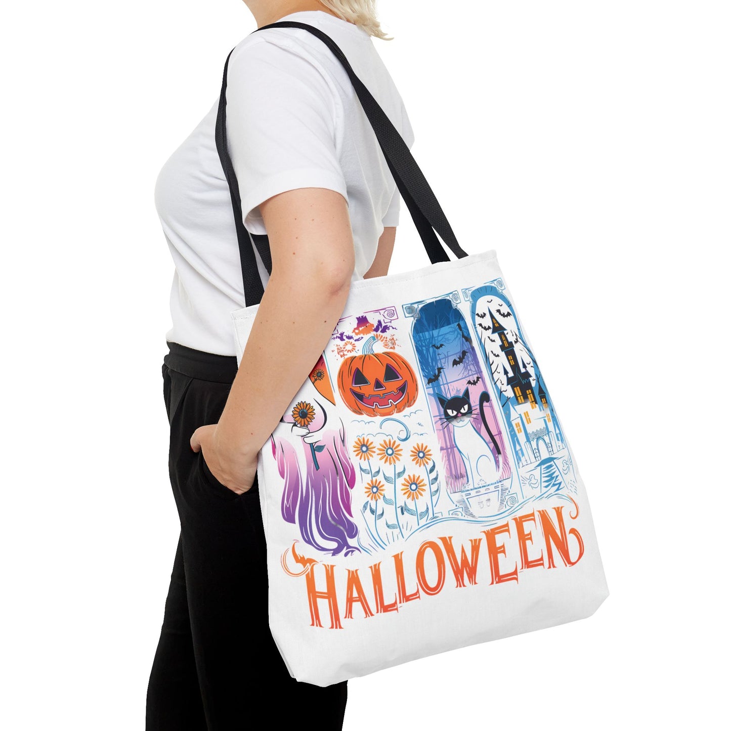 🎃 Haunted Halloween Tote Bag – Spooky Style with Autumn Vibes 👻