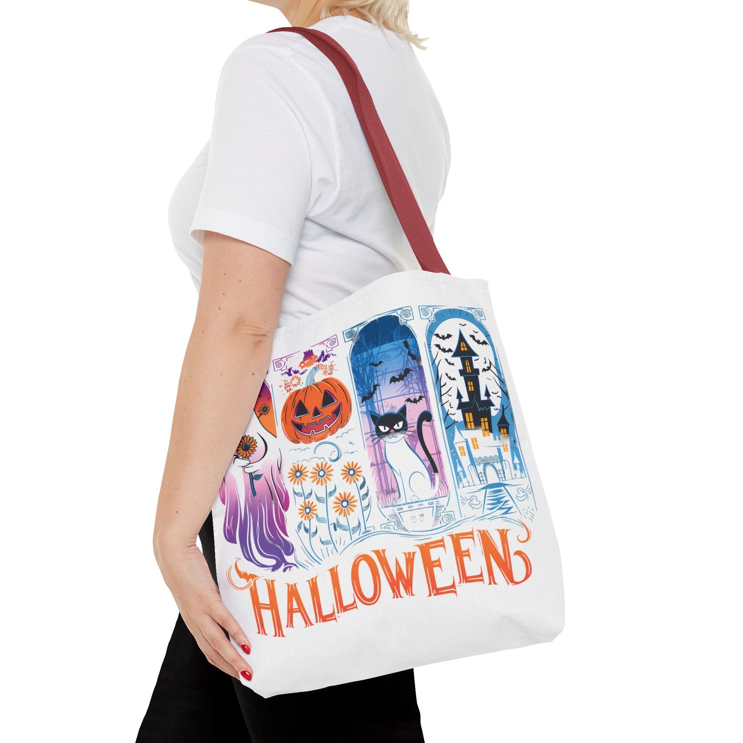 🎃 Haunted Halloween Tote Bag – Spooky Style with Autumn Vibes 👻