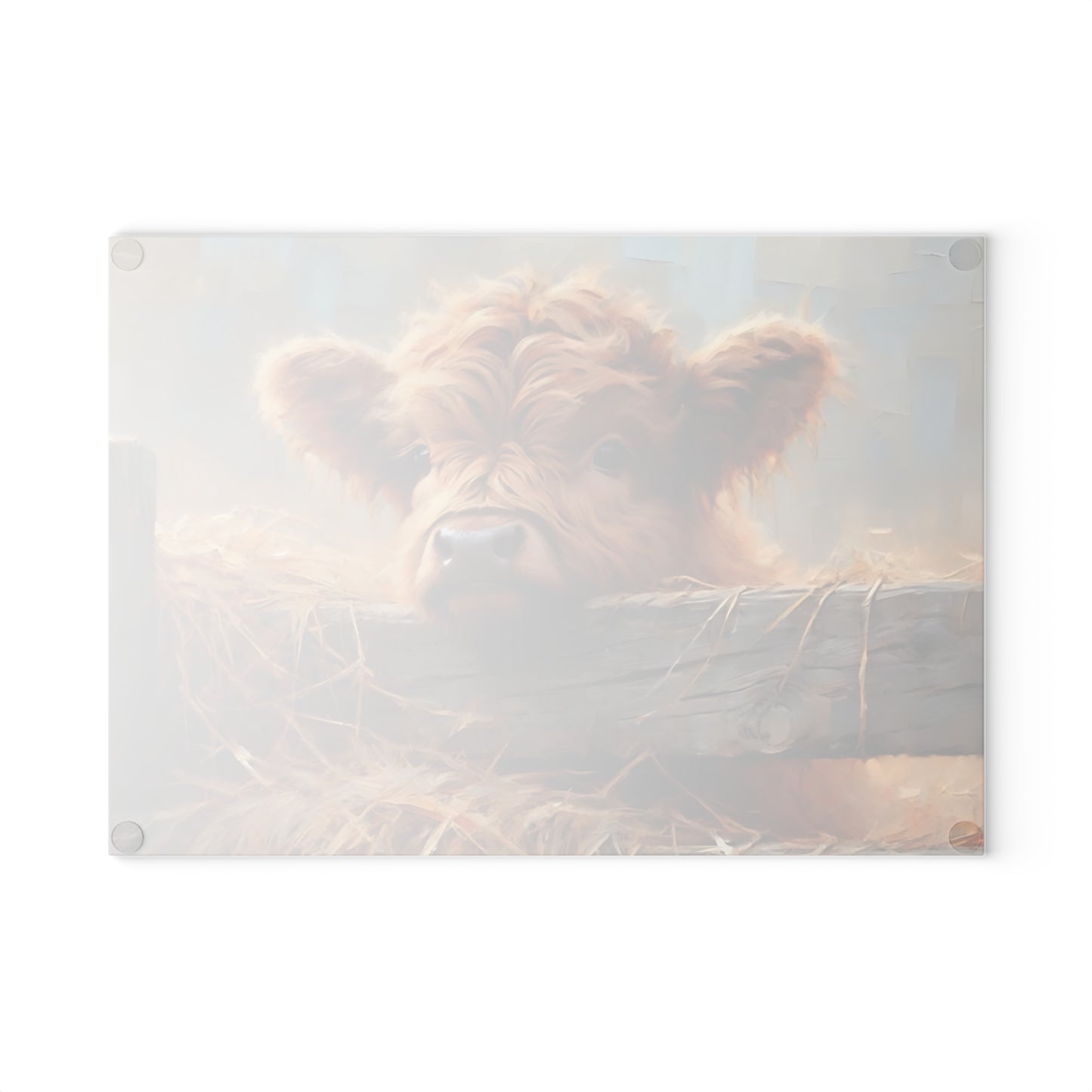 🐮 Rustic Highland Calf Cutting Board – Farmhouse Charm with a Cozy Country Feel
