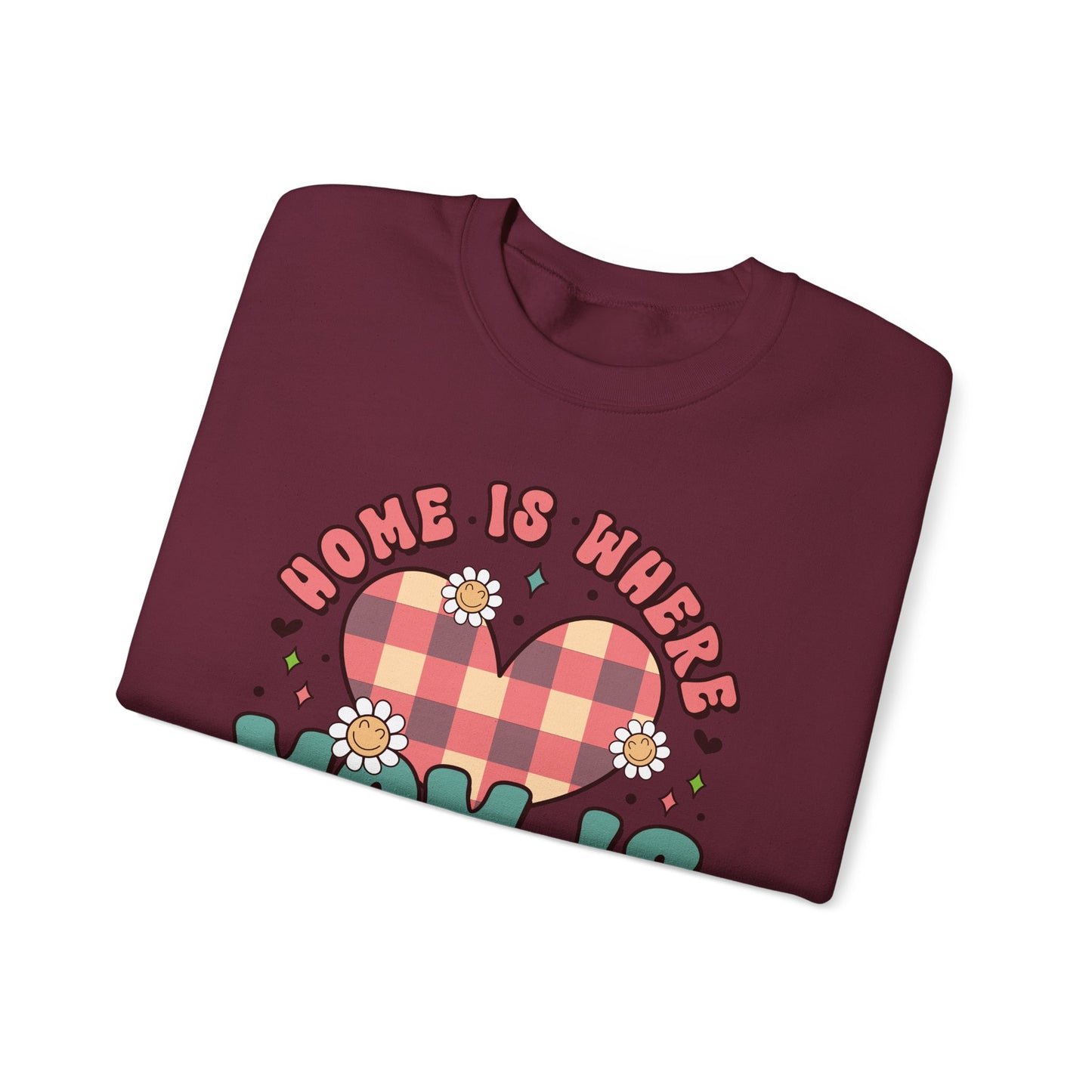 💖🏡 Home Is Where Mom Is Sweatshirt – Cozy Gift for Mothers