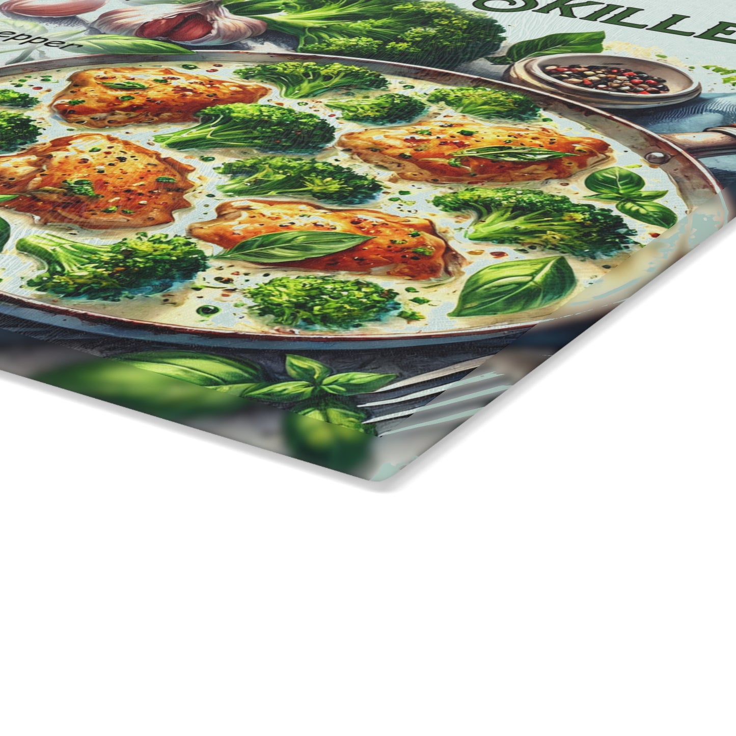 🍗 Chicken Broccoli Skillet – Easy Dinner Recipe Cutting Board