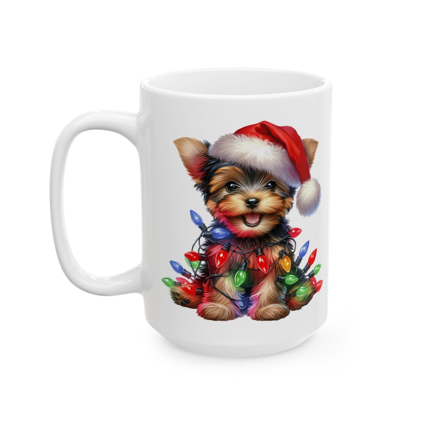 🎄 Yorkshire Terrier Christmas Mug – Holiday Cheer Wrapped in Puppy Cuteness 🎅