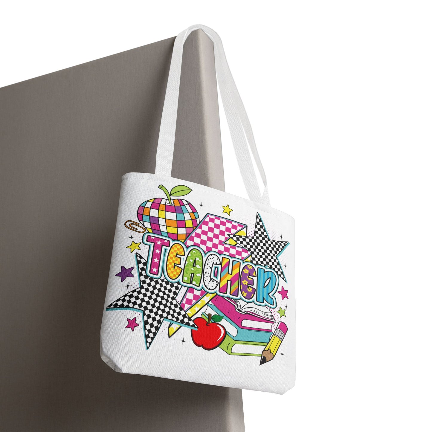 🌟 Bright Teacher Stars Tote – Bold Style for the Best in Class 🍎