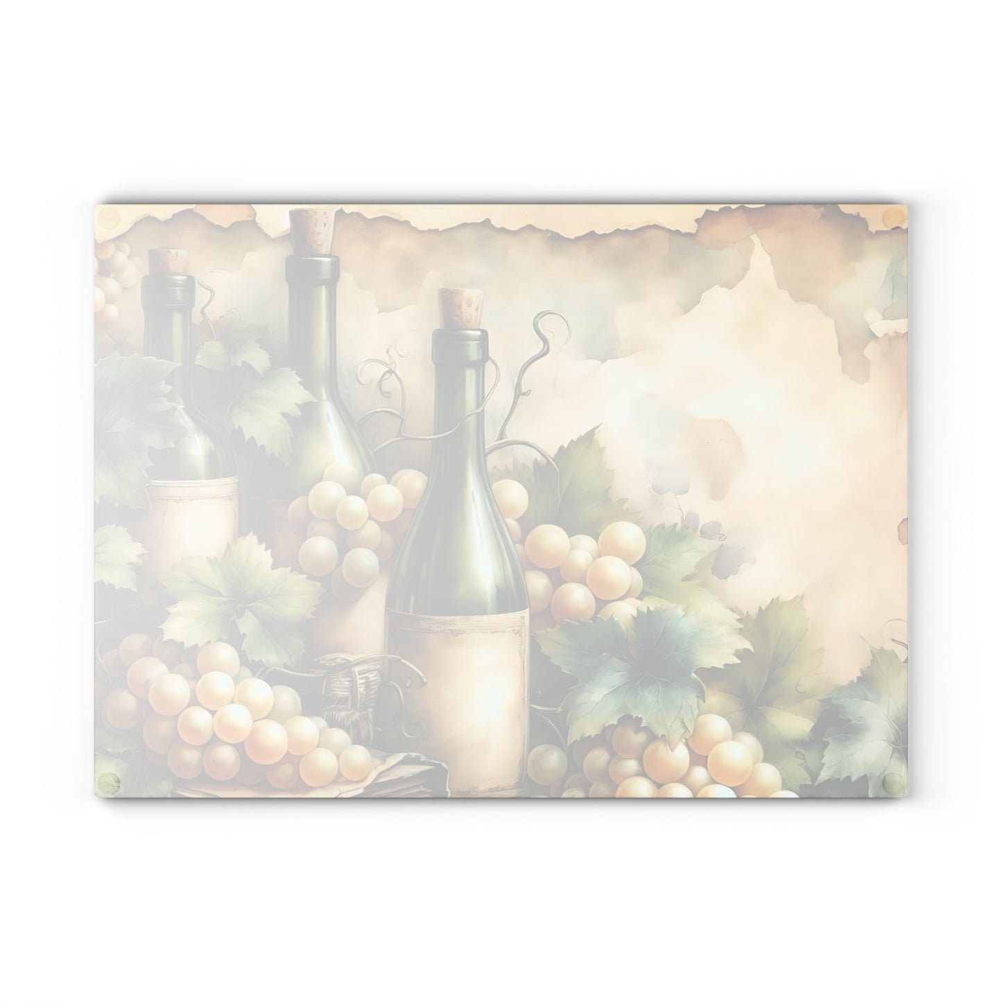 Vintage Wine cutting Board, Tempered Glass Cutting Board, Charcuterie Board, Chopping Board, Housewarming Gift, Custom cutting board