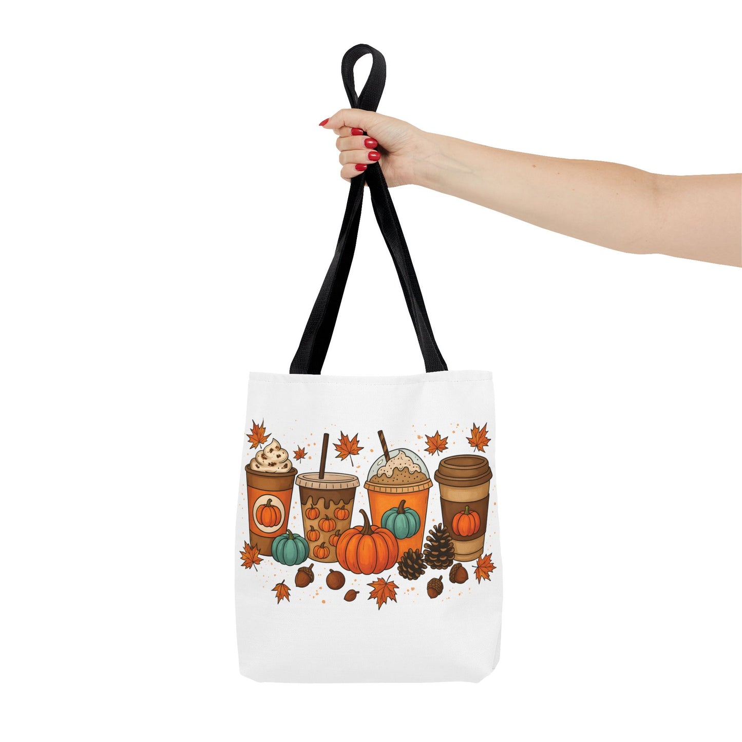 🎃 Pumpkin Spice Vibes Tote Bag – Sippin’ Cozy Fall in Style ☕🍂