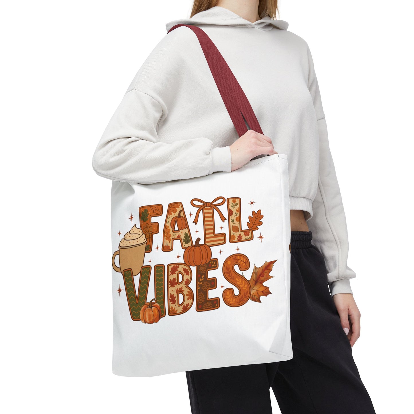 🍁 Fall Vibes Tote Bag – Cozy Comfort for Your Autumn Adventures 🎃☕