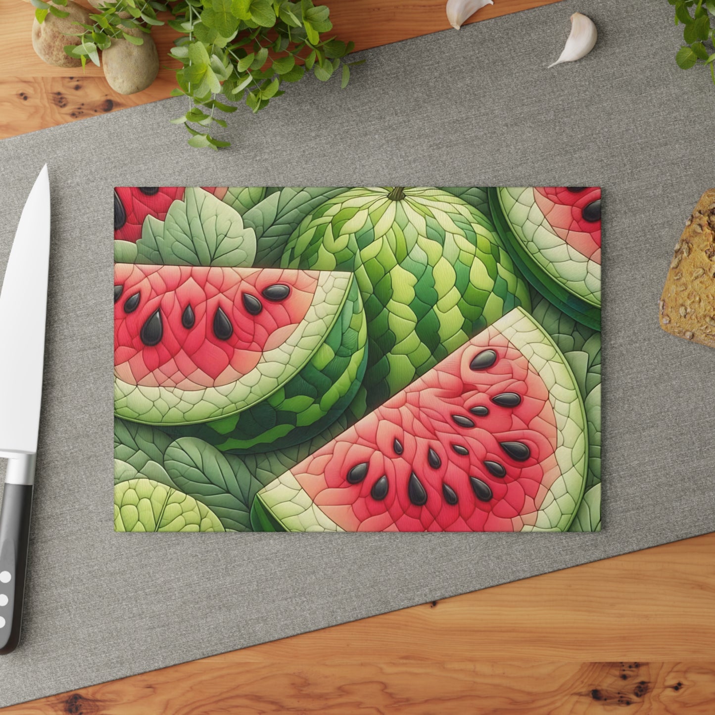 🍉 Juicy Watermelon Glass Cutting Board – Sweet Summer Kitchen Vibes