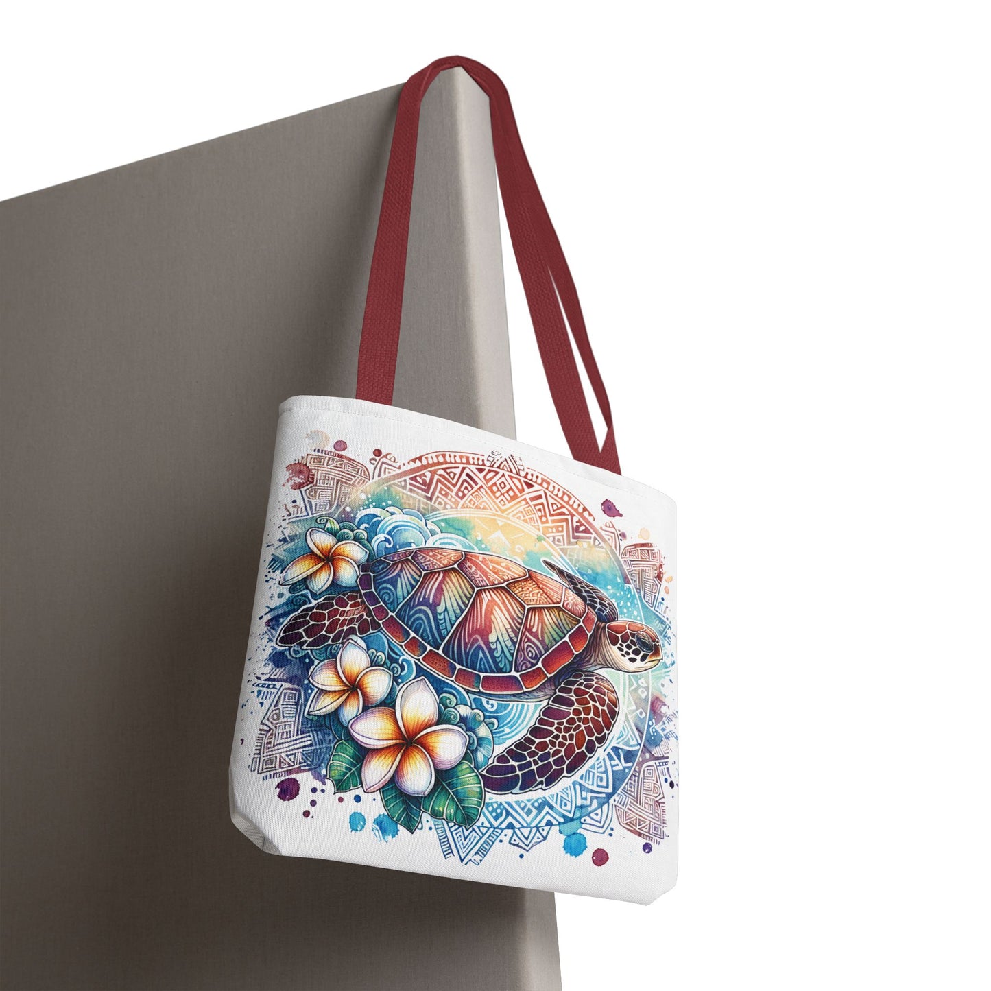 🐢 Tropical Sea Turtle Tote Bag – Coastal, Artistic & Practical 🌺