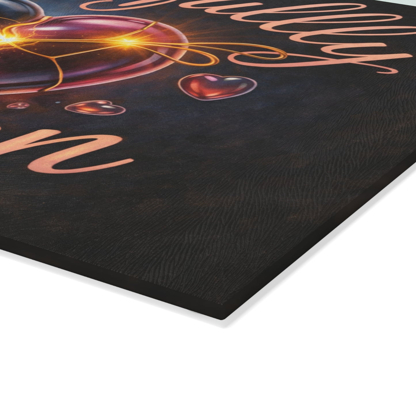 Golden Heart Resilience Glass Cutting Board – Kintsugi-Inspired Love & Strength Kitchen Decor