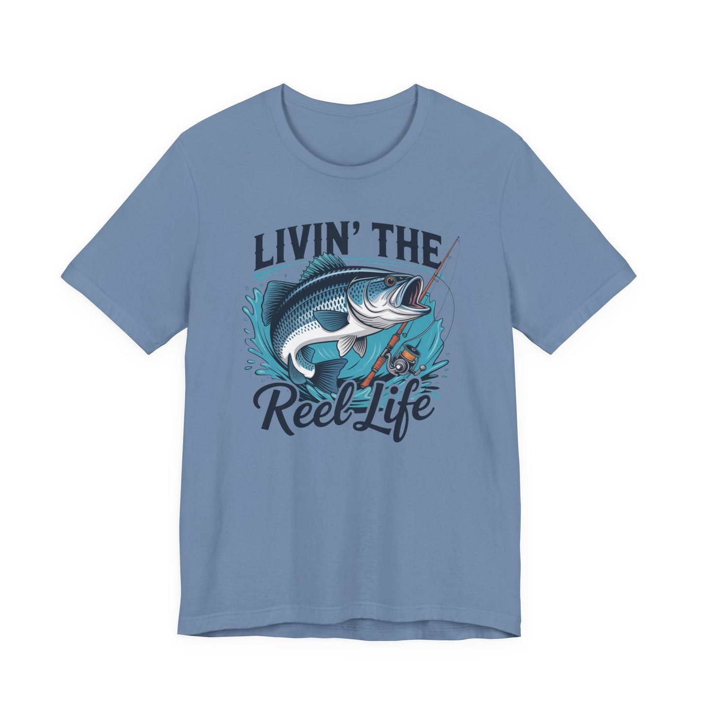 🎣 Livin’ the Reel Life Fishing T-Shirt – Perfect Gift for Anglers! 🐟