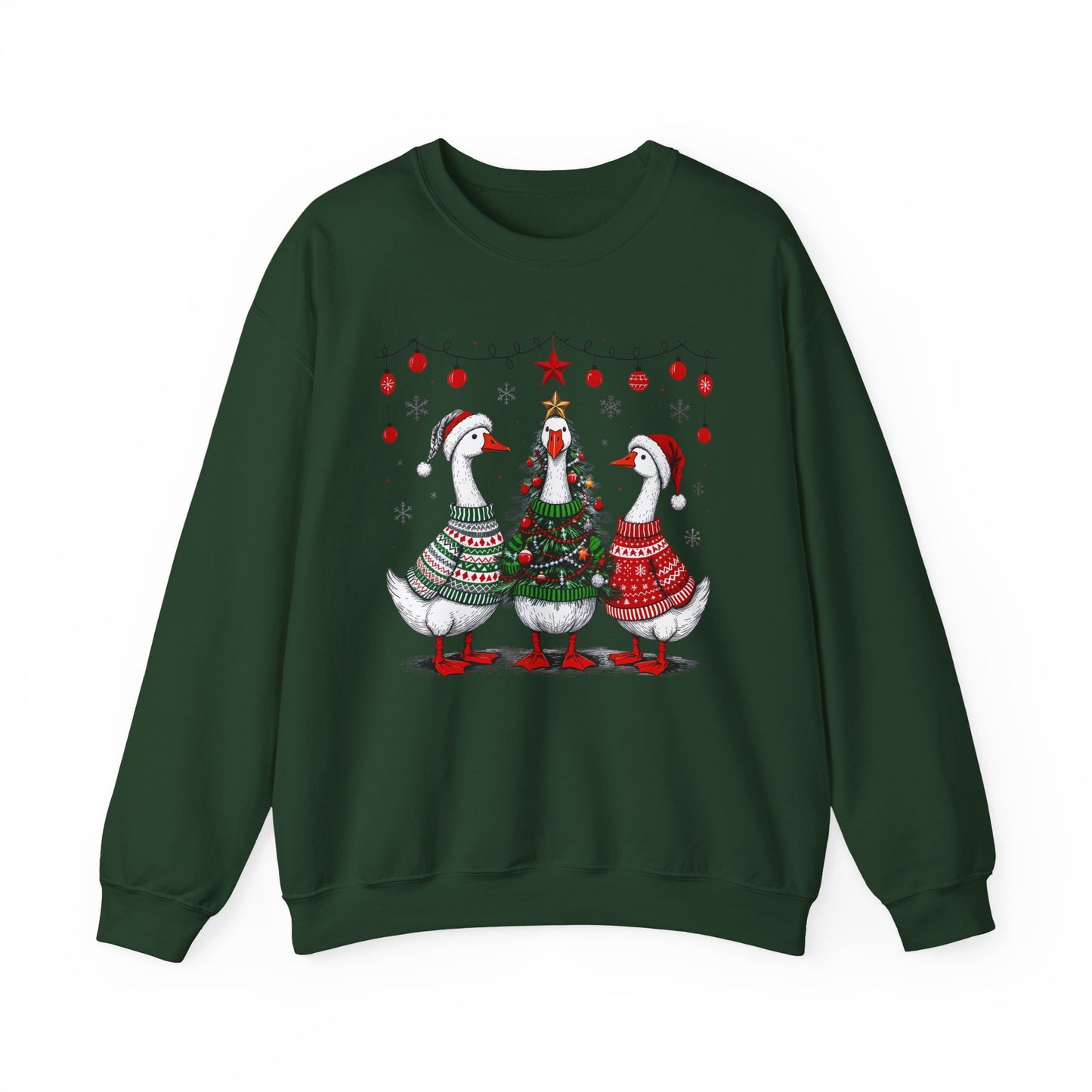 🎄🪿 Goosemas Sweater Flock Sweatshirt – Festive Geese in Cozy Knits