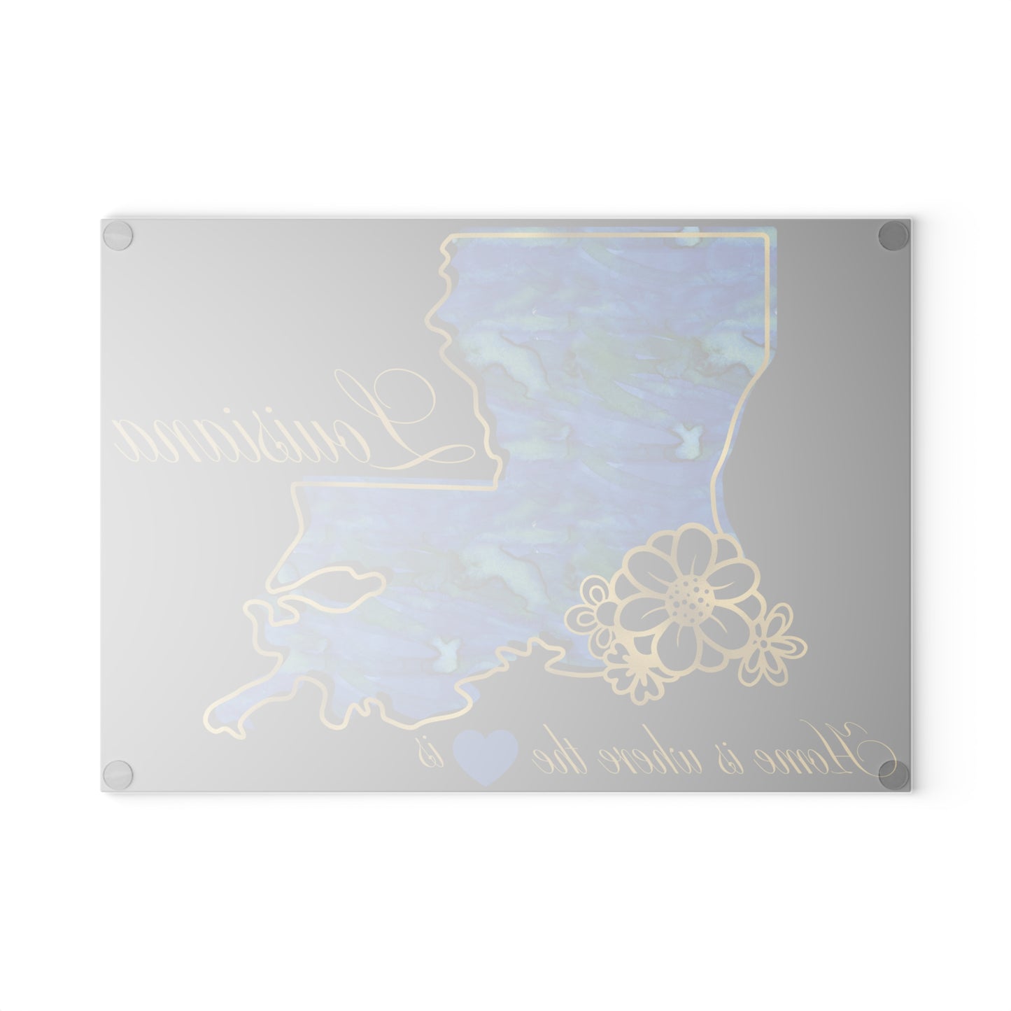 💙 Louisiana State Cutting Board – Bold Blues with Bayou Love