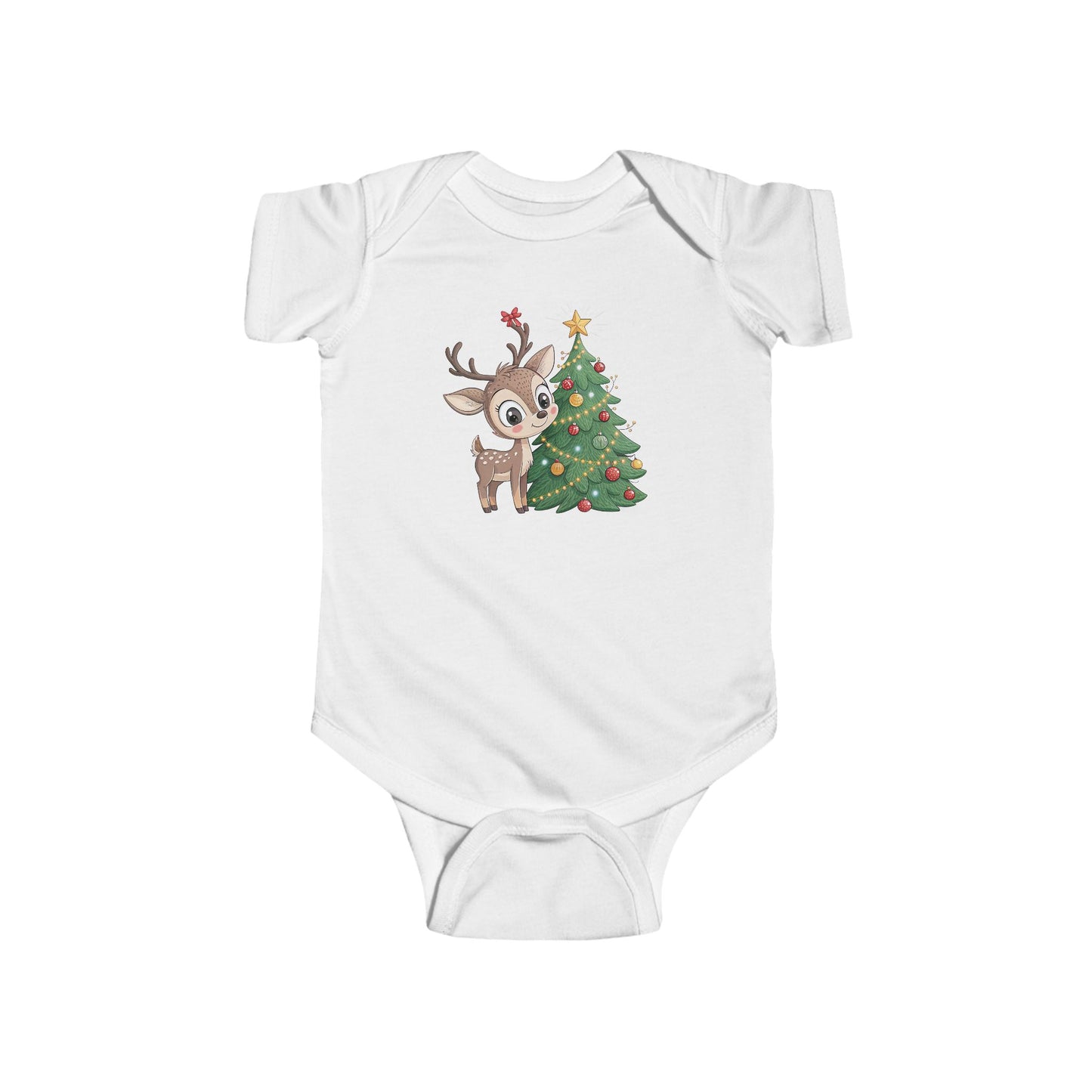 🎄 Little Reindeer Christmas Baby Onesie – Sweet Holiday Snuggle Outfit