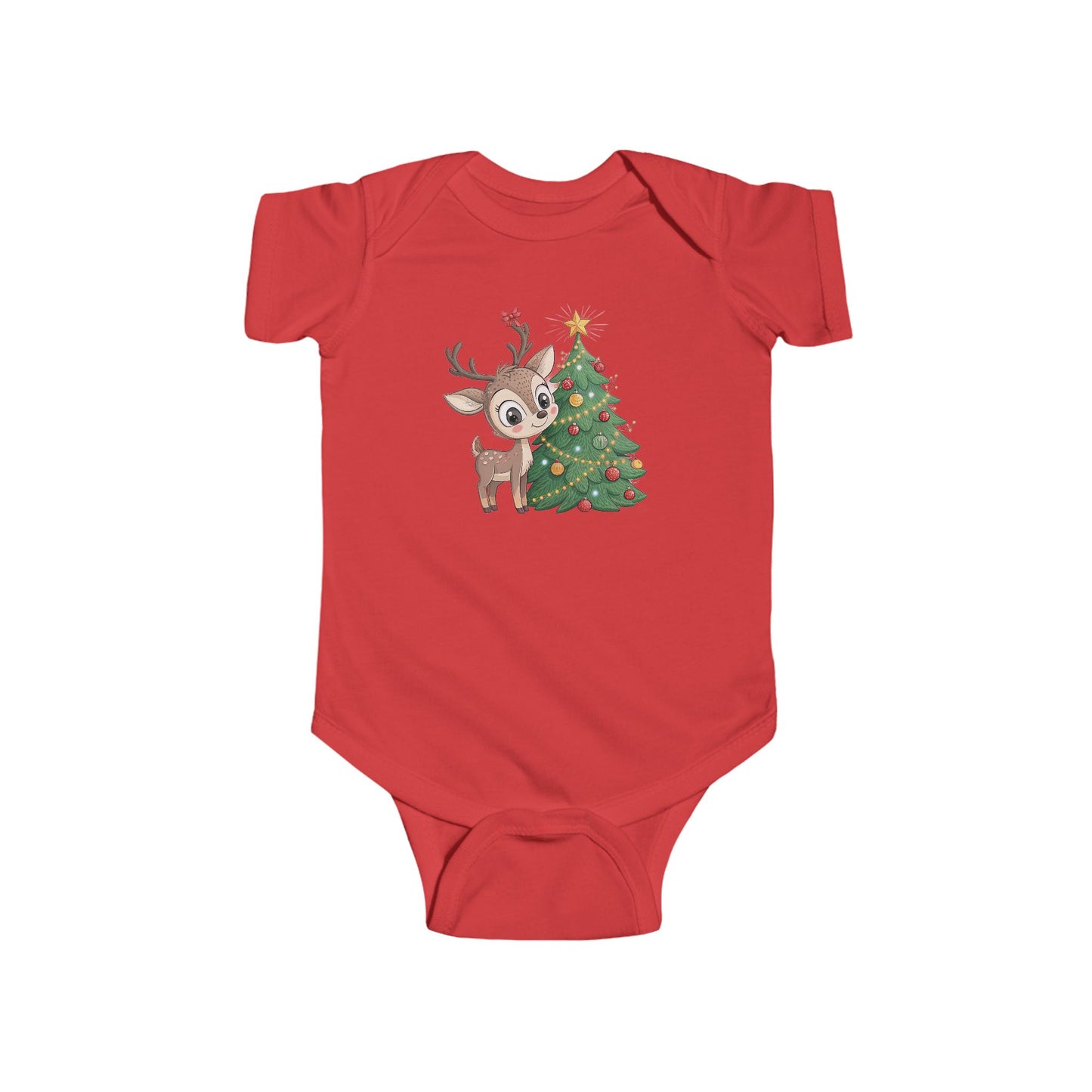 🎄 Little Reindeer Christmas Baby Onesie – Sweet Holiday Snuggle Outfit