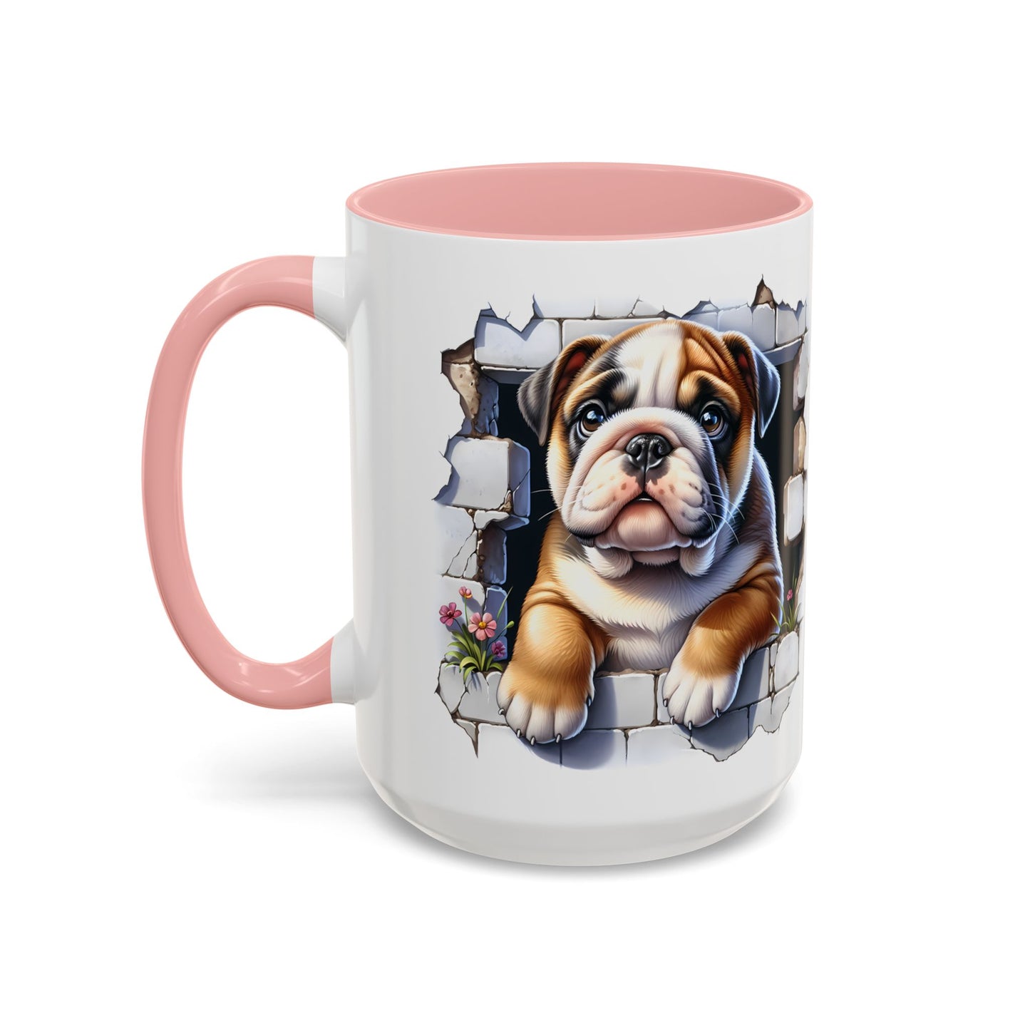 🐶☕ English Bulldog Puppy Accent Mug – Adorable Breakthrough Pup Design ✨rs (11/15oz)