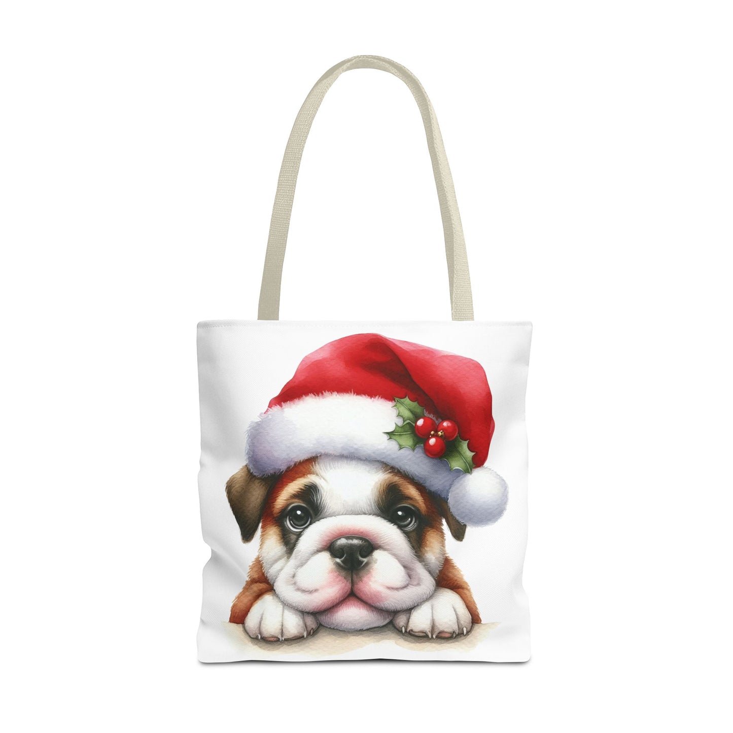 🐾 Bulldog Christmas Tote Bag – Santa Paws Cuteness You Can Carry 🎄