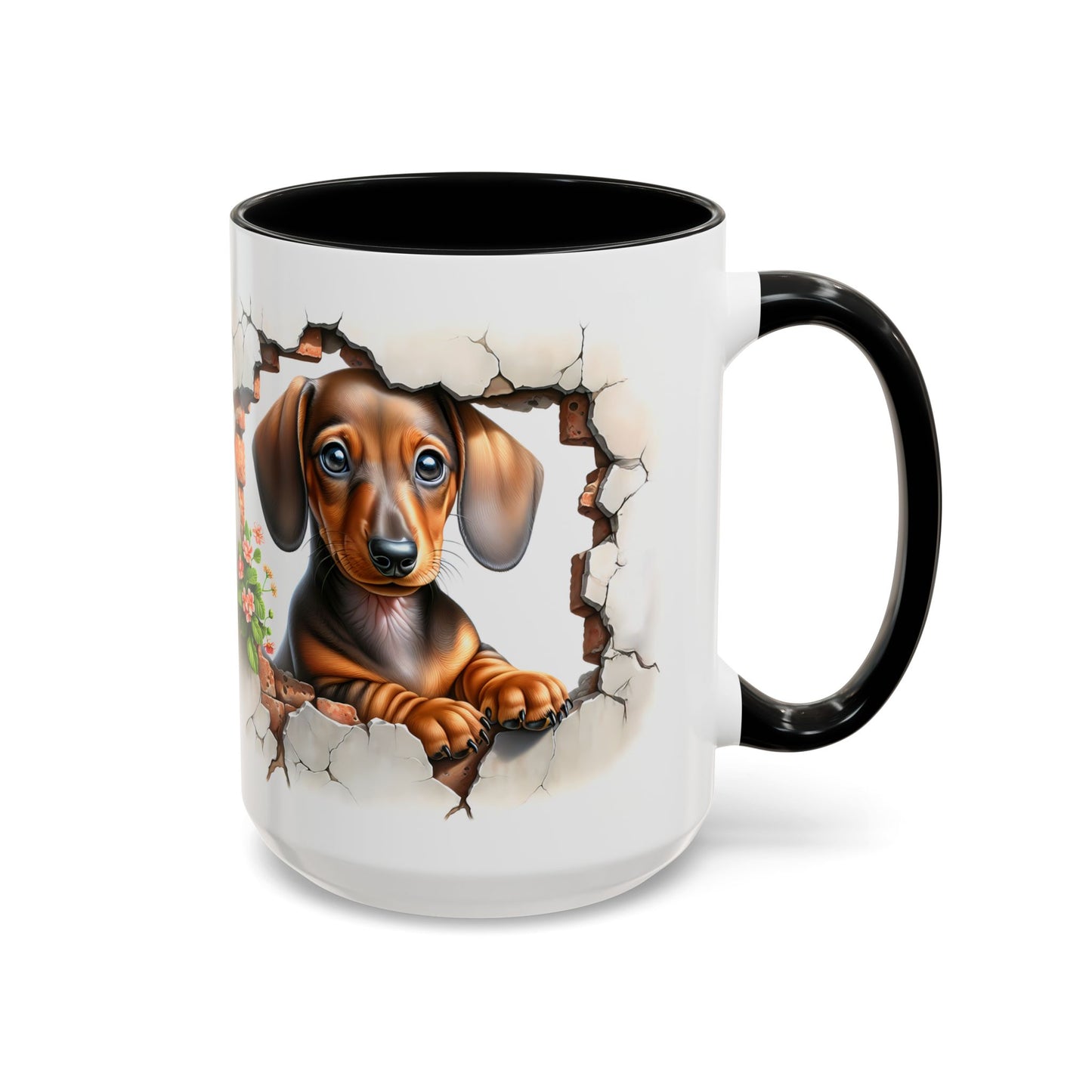 🐾🌭 Dachshund Puppy Accent Mug – Adorable Doxie Coffee Cup ☕❤️