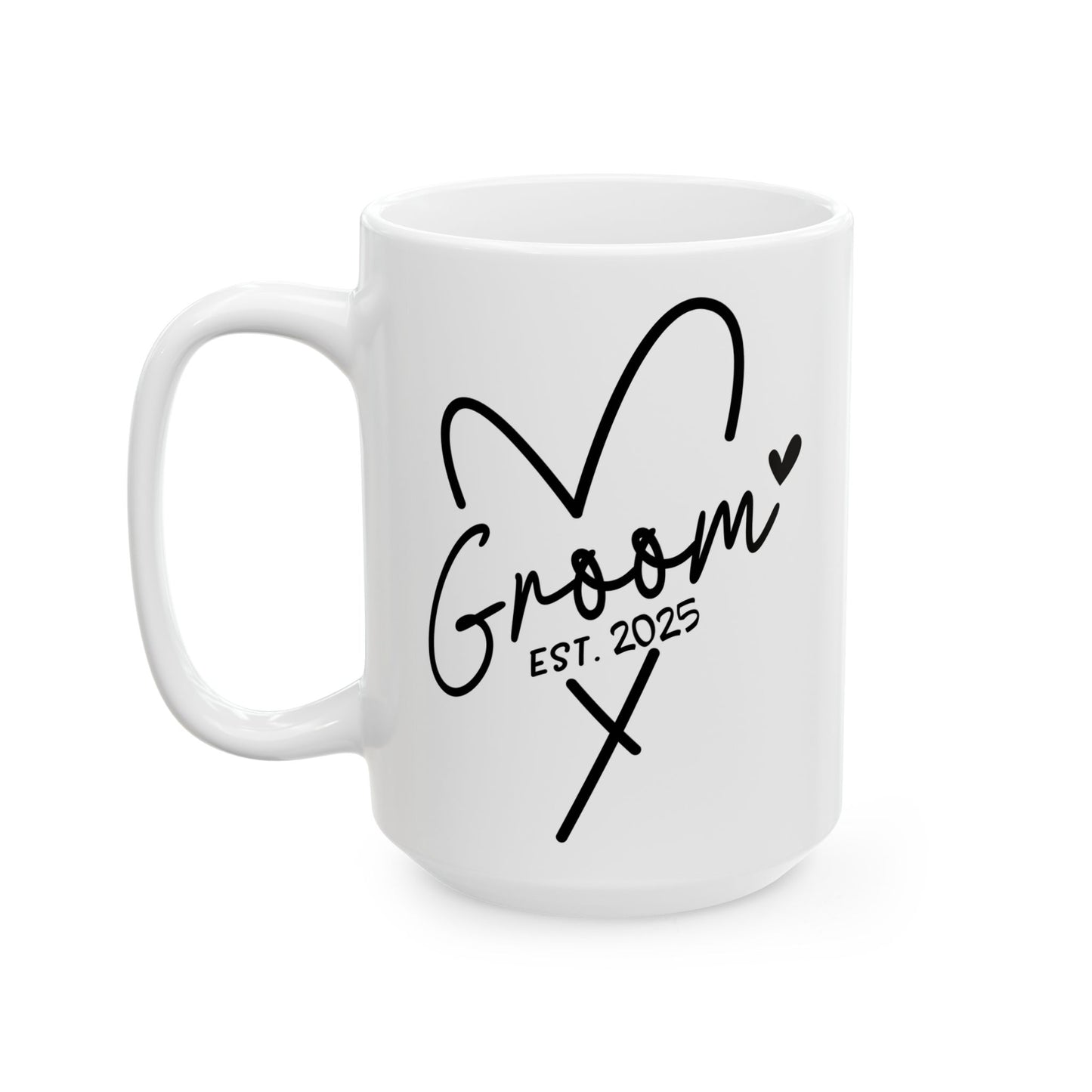 Taza de café para novios (EST. 2025): regalo personalizado para el futuro esposo