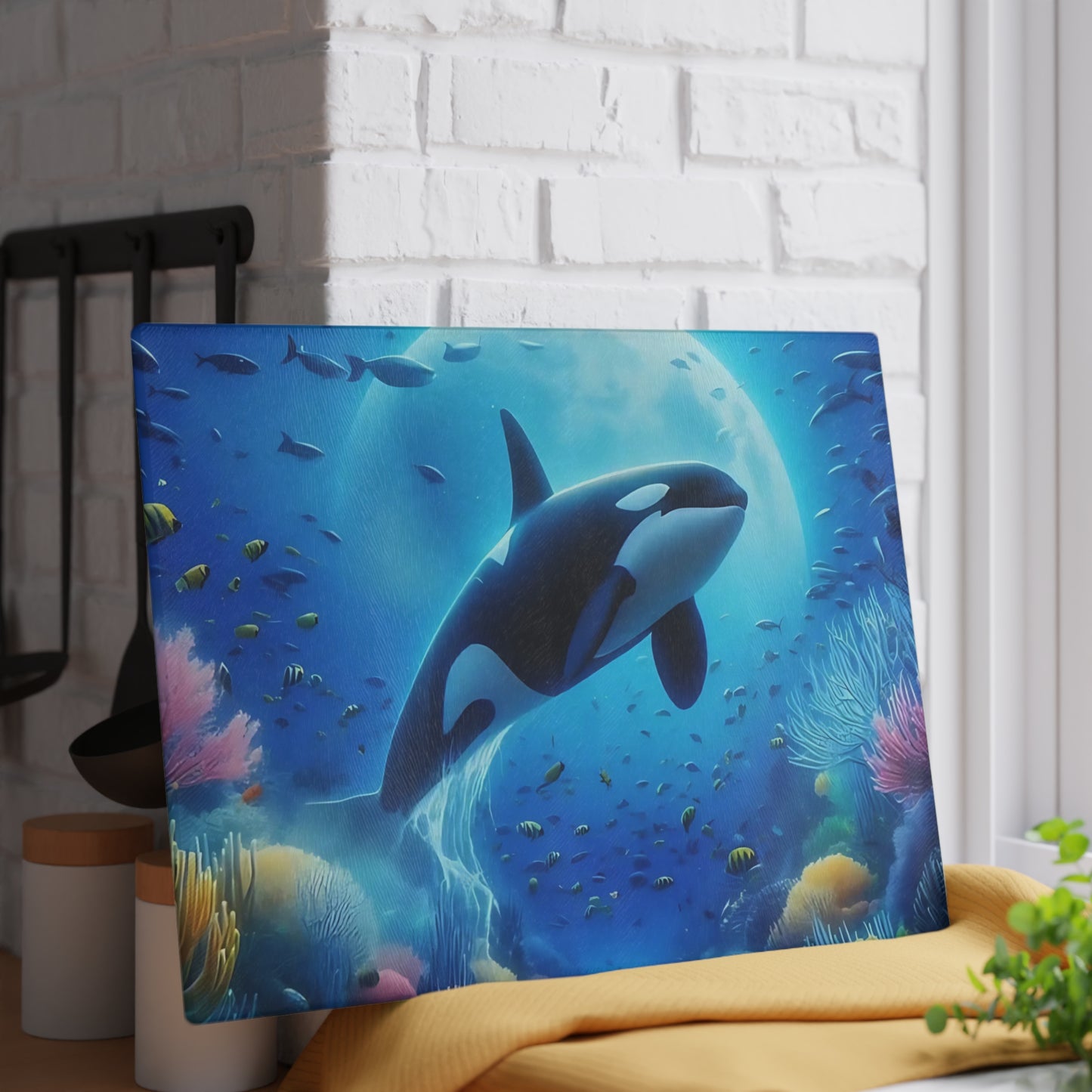 🐋 Ocean Majesty Orca Cutting Board – Underwater Wonder for Your Kitchen 🌊