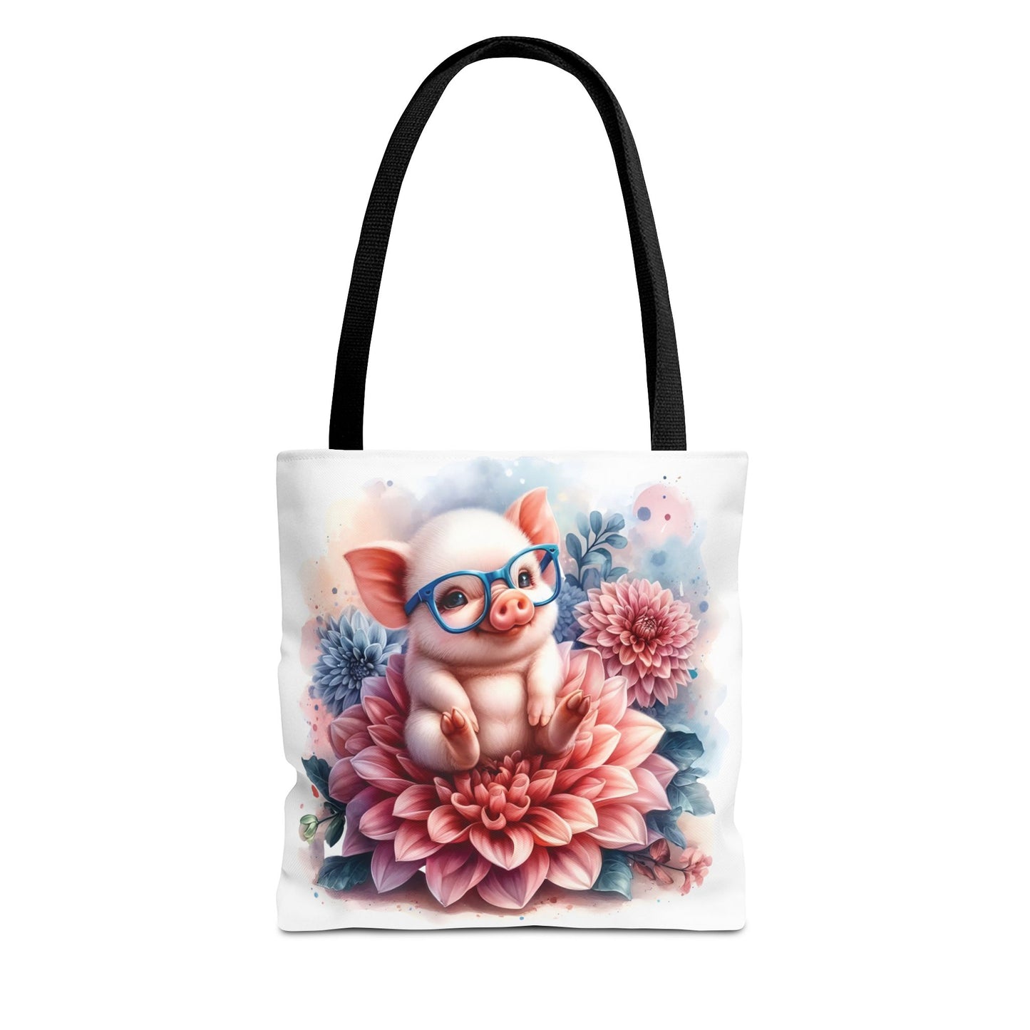 🐷 Floral Piglet Tote Bag – Cute, Whimsical & Practical 🌸