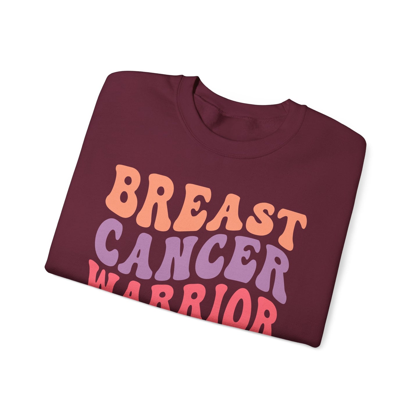 🌸✊ Breast Cancer Warrior Sweatshirt – Retro Awareness & Survivor Strength Crewneck