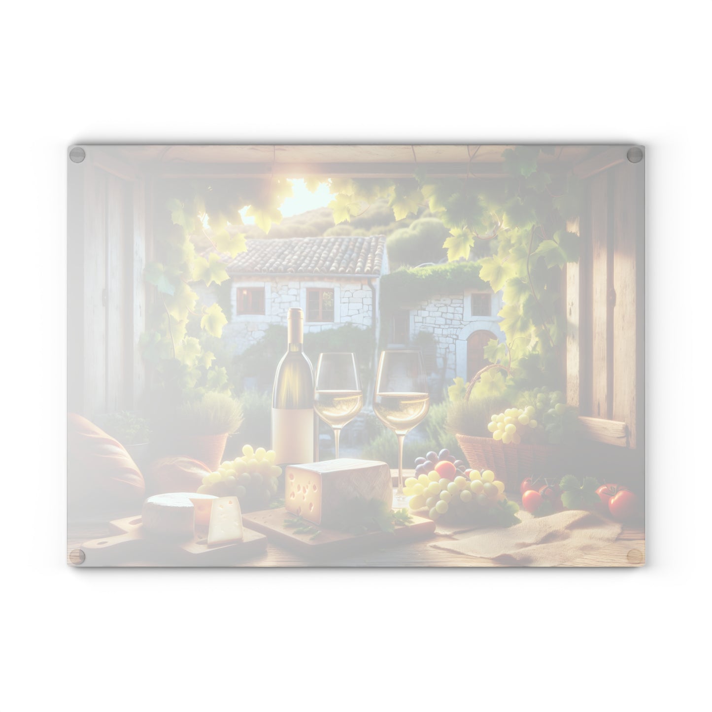 Tabla de cortar con ventana para vinos y quesos toscanos: un sabor de Italia para tu cocina