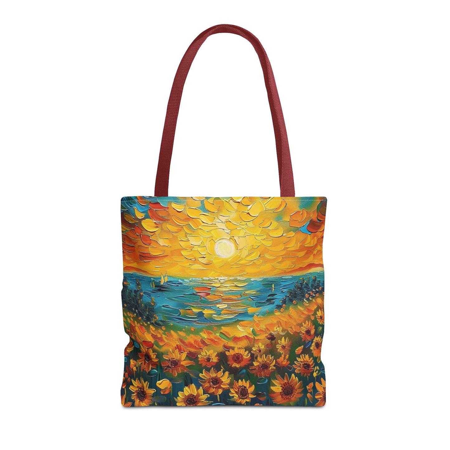 🌻 Girasoles al Atardecer – Bolso Tote Vibrante y Artístico 🌅