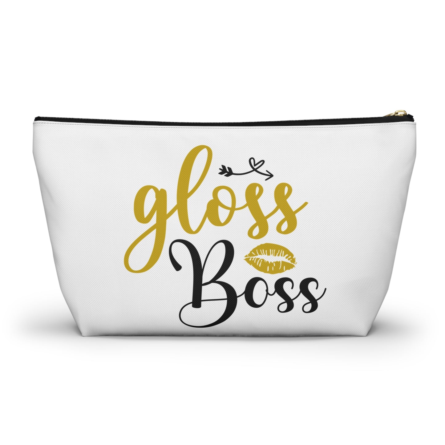 Accessory Pouch – "Gloss Boss" Yellow Makeup Bag