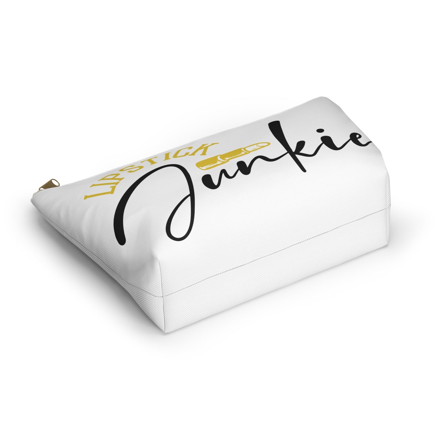 Accessory Pouch – "Lipstick Junkie" Yellow Makeup Bag
