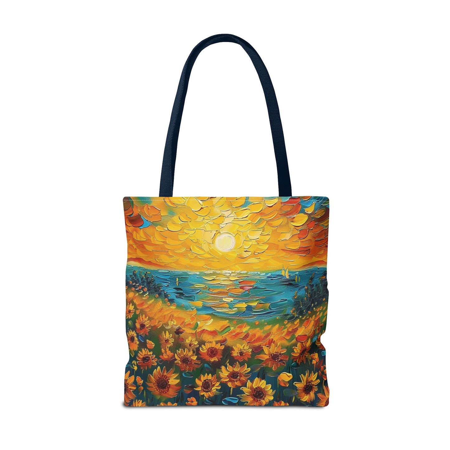 🌻 Girasoles al Atardecer – Bolso Tote Vibrante y Artístico 🌅
