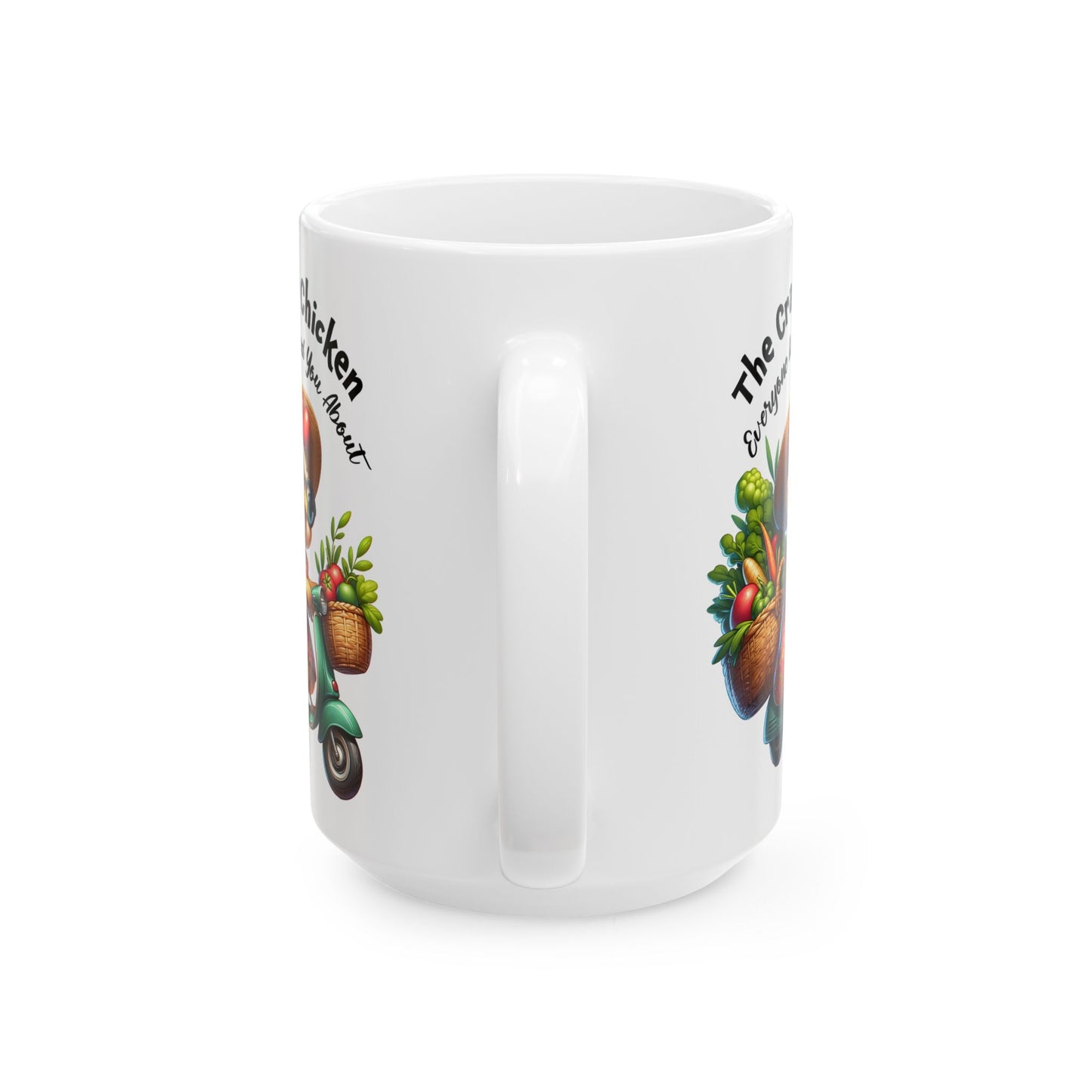 Pollito Veggie Amante de los Patinetes - Taza de Café con Pollito y Patinete 🛵🌽