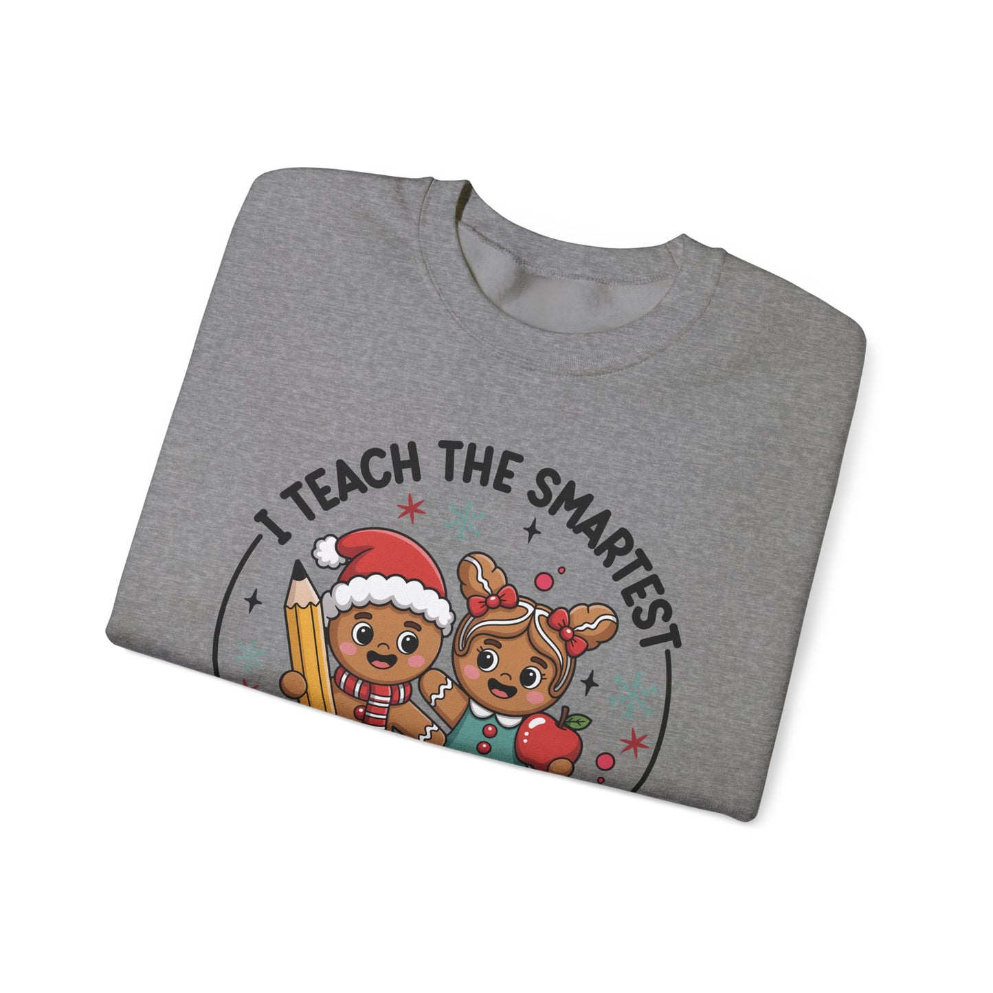 🍪✏️ Smartest Cookies Teacher Sweatshirt – Cute Gingerbread Classroom Vibes 🍎❄️