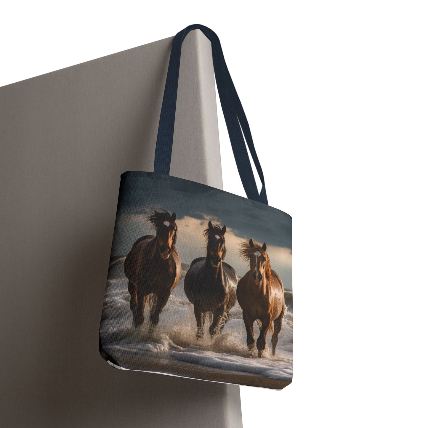 Bolsa de mano Caballos salvajes al anochecer: un bolso de mano atrevido inspirado en la naturaleza para amantes de los caballos