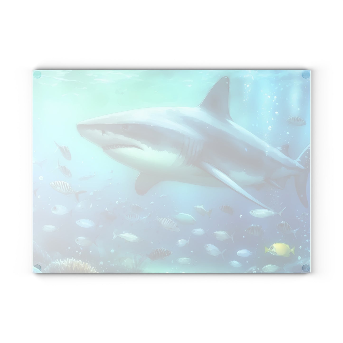 Shark kitchen decor, ocean theme cutting board, shark gift idea, shark lover gift, shark-themed gift, unique cutting board