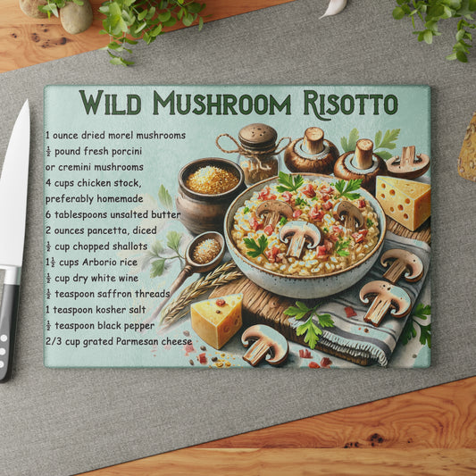 🍄 Wild Mushroom Risotto Cutting Board – Rustic Gourmet Charm for Your Kitchen