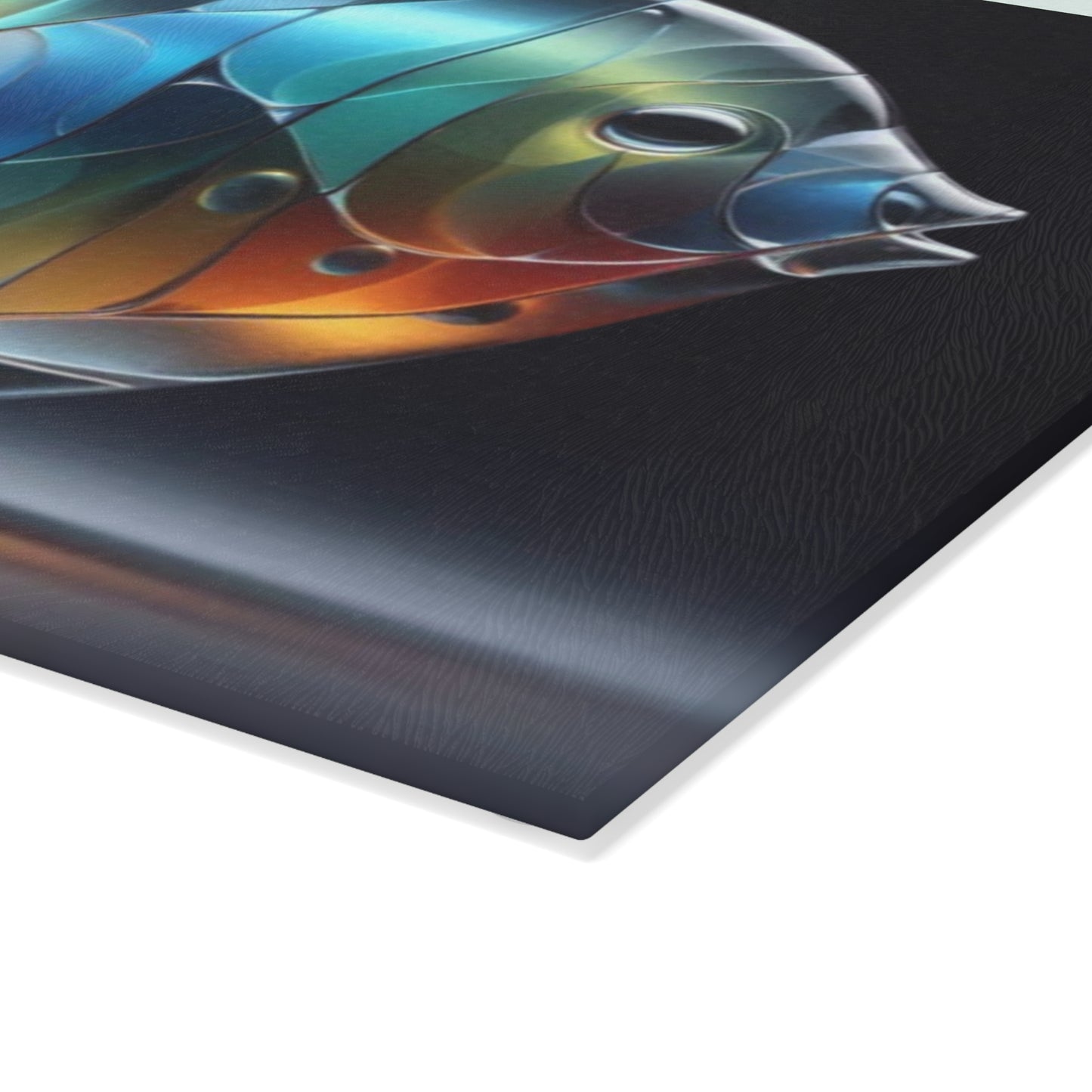 Glass-Style Saltwater Angelfish Glass Cutting Board – Elegant Ocean Kitchen Art | Tempered Glass Charcuterie & Prep Board