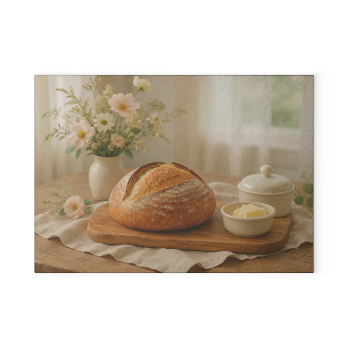 🍞Sourdough – Rustic Artisan Bread Tempered Glass Cutting Board