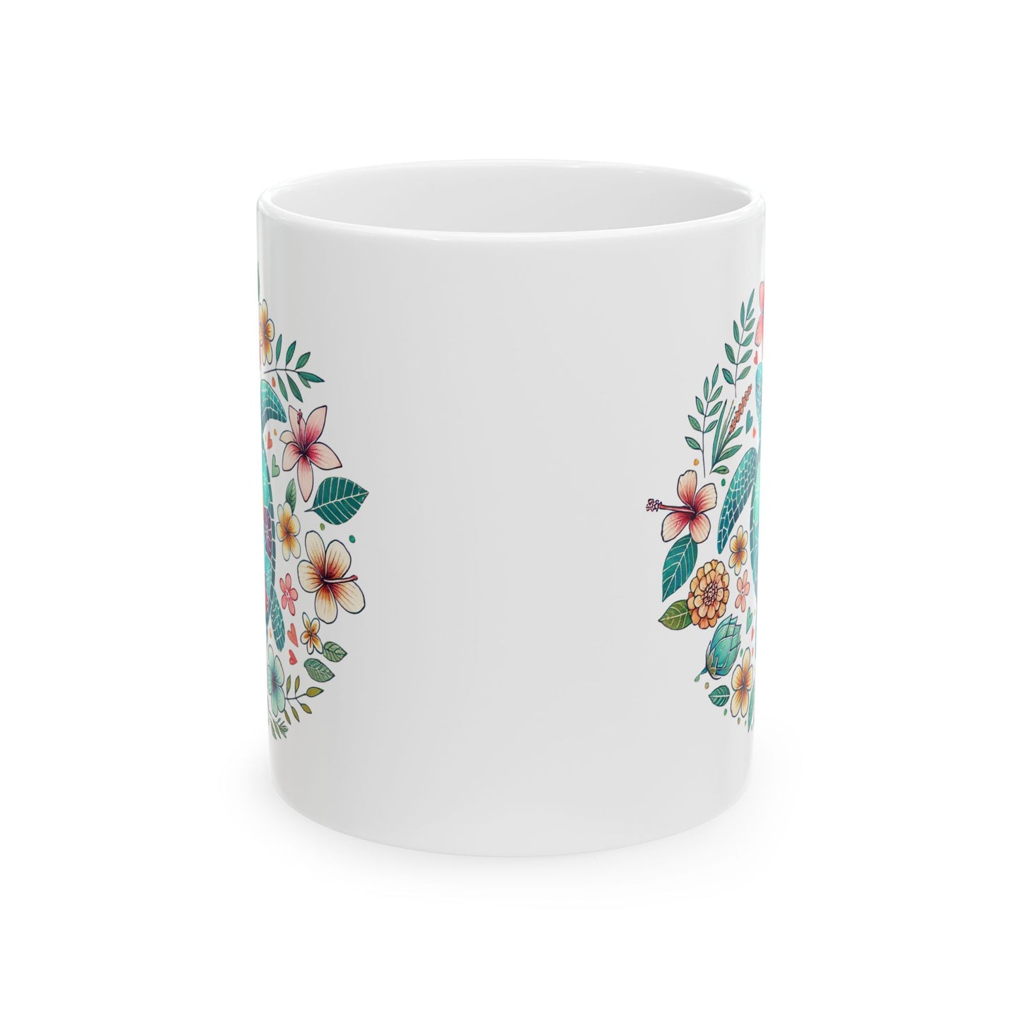 🐢 Personalized Sea Turtle Mug – A Beautiful Blend of Nature and Color! 🌸