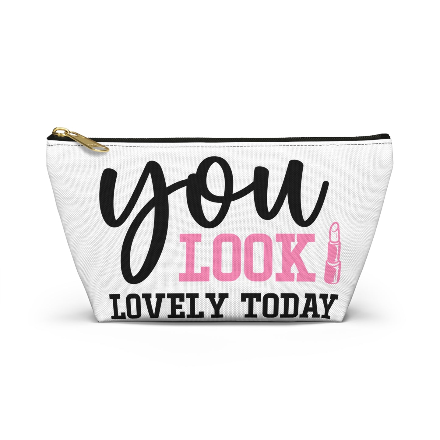 Accessory Pouch – "You Look Lovely Today" Pink Makeup Bag