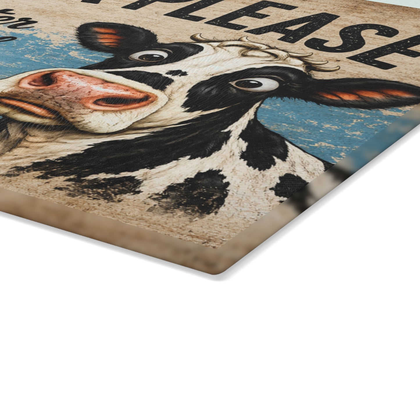 Heifer Please Glass Cutting Board – Funny Farmhouse Cow Kitchen Decor