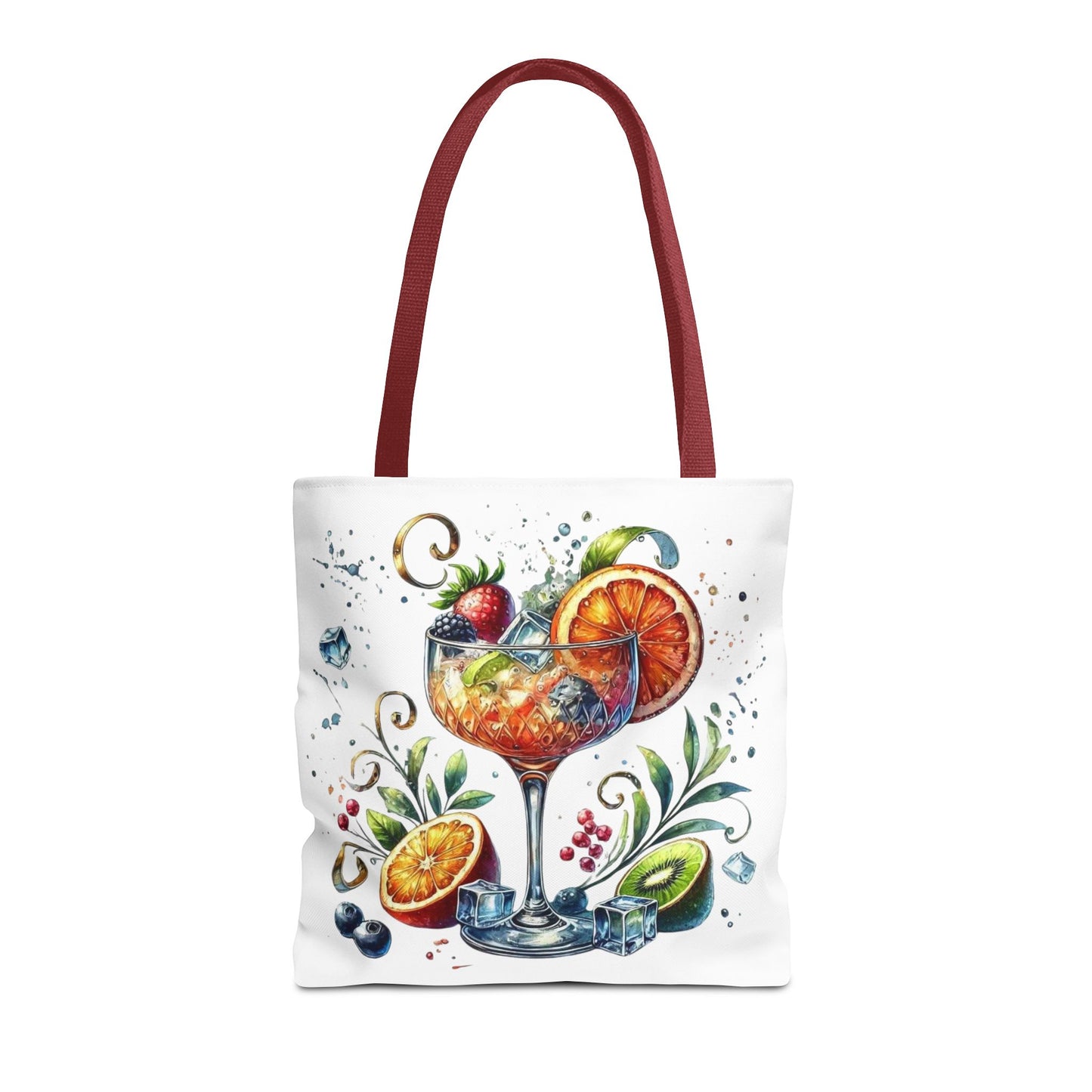 Bolso de cóctel, bolso para bebidas afrutadas, bolso de playa tropical, elegante bolso de lona, ​​regalo para amantes de los cócteles, bolso de mano divertido, práctico bolso de verano.